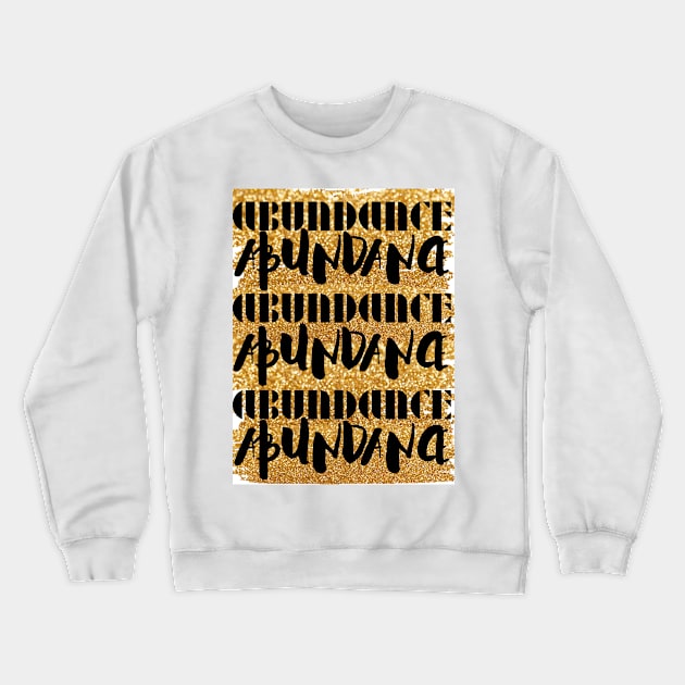 Abundance in Gold Glitter Crewneck Sweatshirt by Glitteringworld